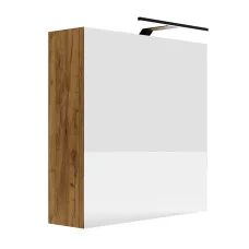 Wall cabinet with mirror Elza 50, craft oak